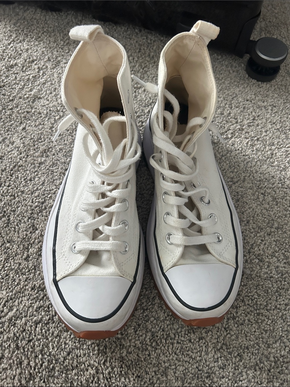 Converse White High-Top Platform Sneakers